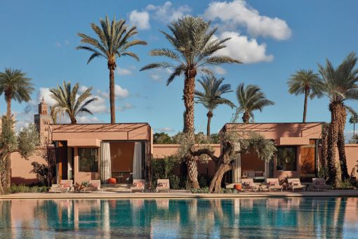 Private Villa on other side of a swimming pool